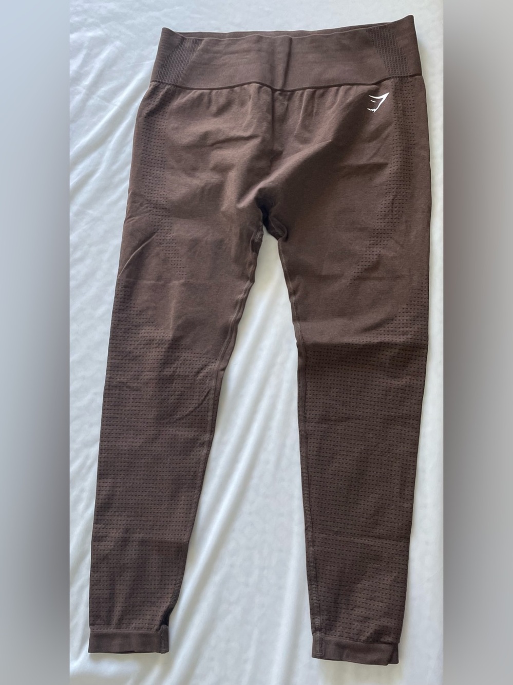 Gymshark Vital Seamless 2.0 Leggings and Crop Top in Espresso Marl - Picture 3 of 8